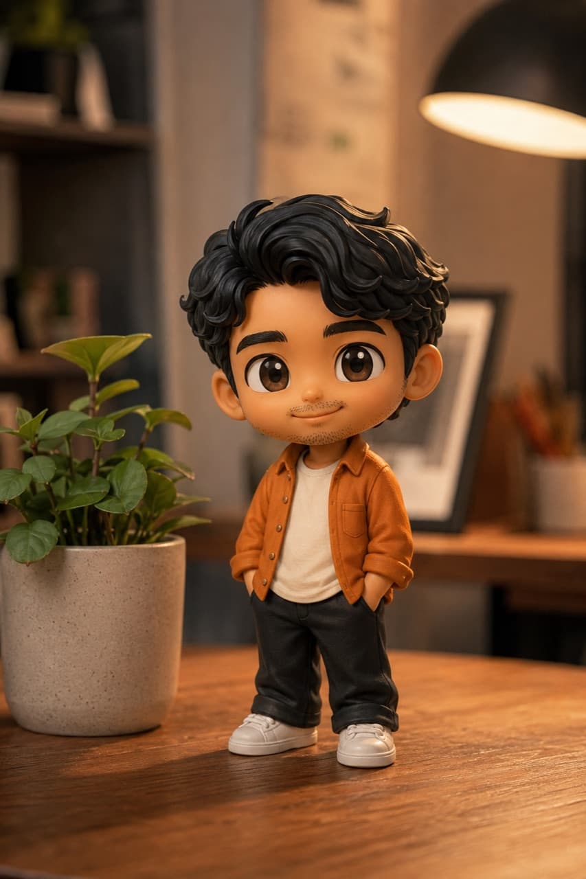 Figur Chibi Collectible — contoh hasil prompt